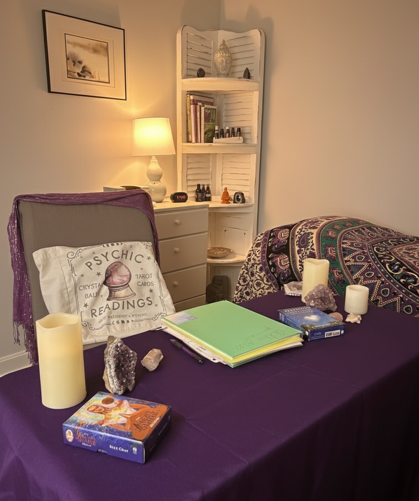 Calm Studio in Falmouth - peaceful space for in-person readings